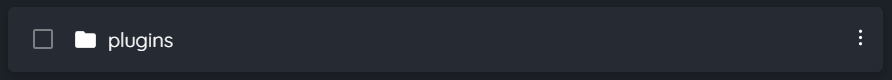 plugin folder