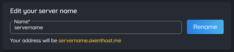 Edit your server name
