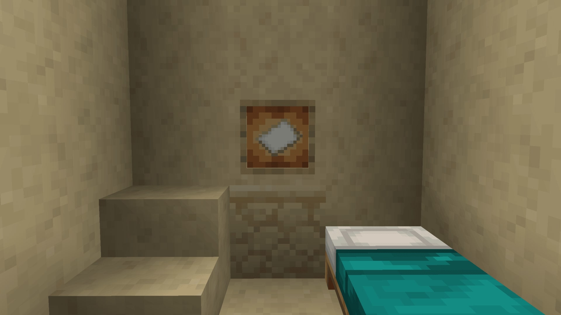 A paper in an item frame in Minecraft