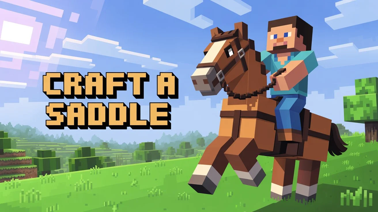 Un objet Selle dans Minecraft