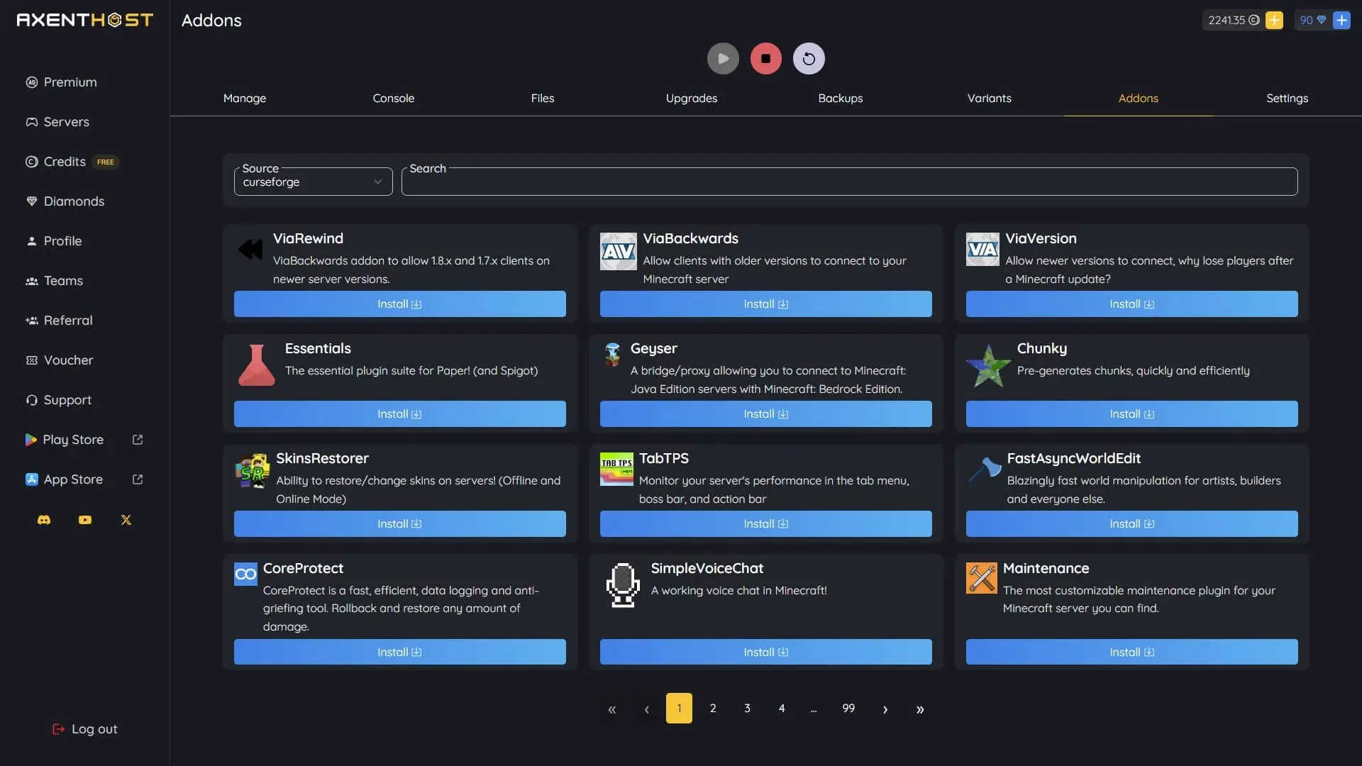 Mods Installer Feature Mods Installer Screenshot
