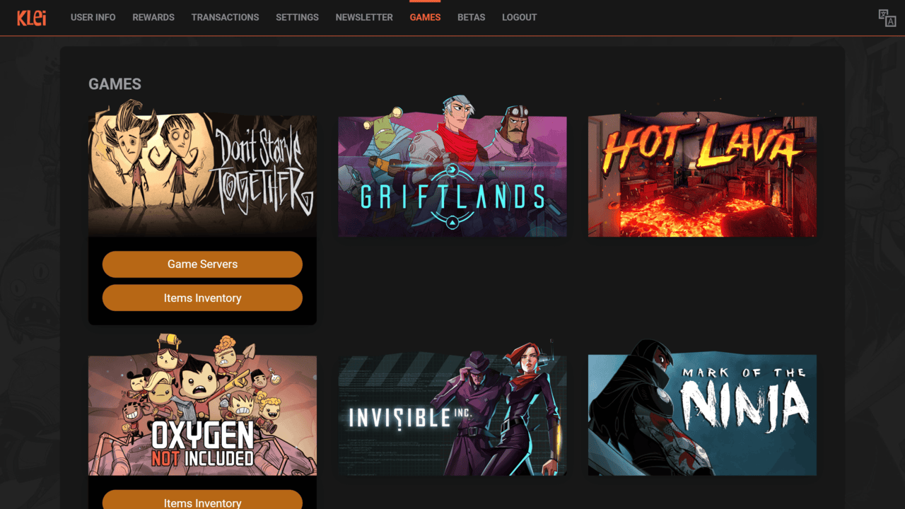 klei games list