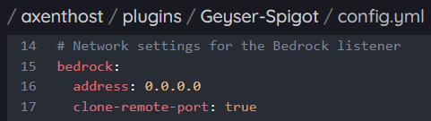 Geyser config file