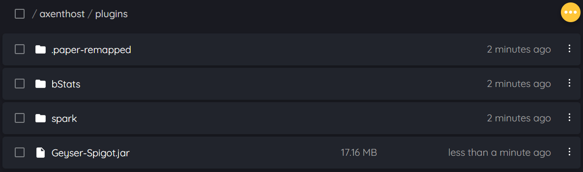 Geyser import plugin